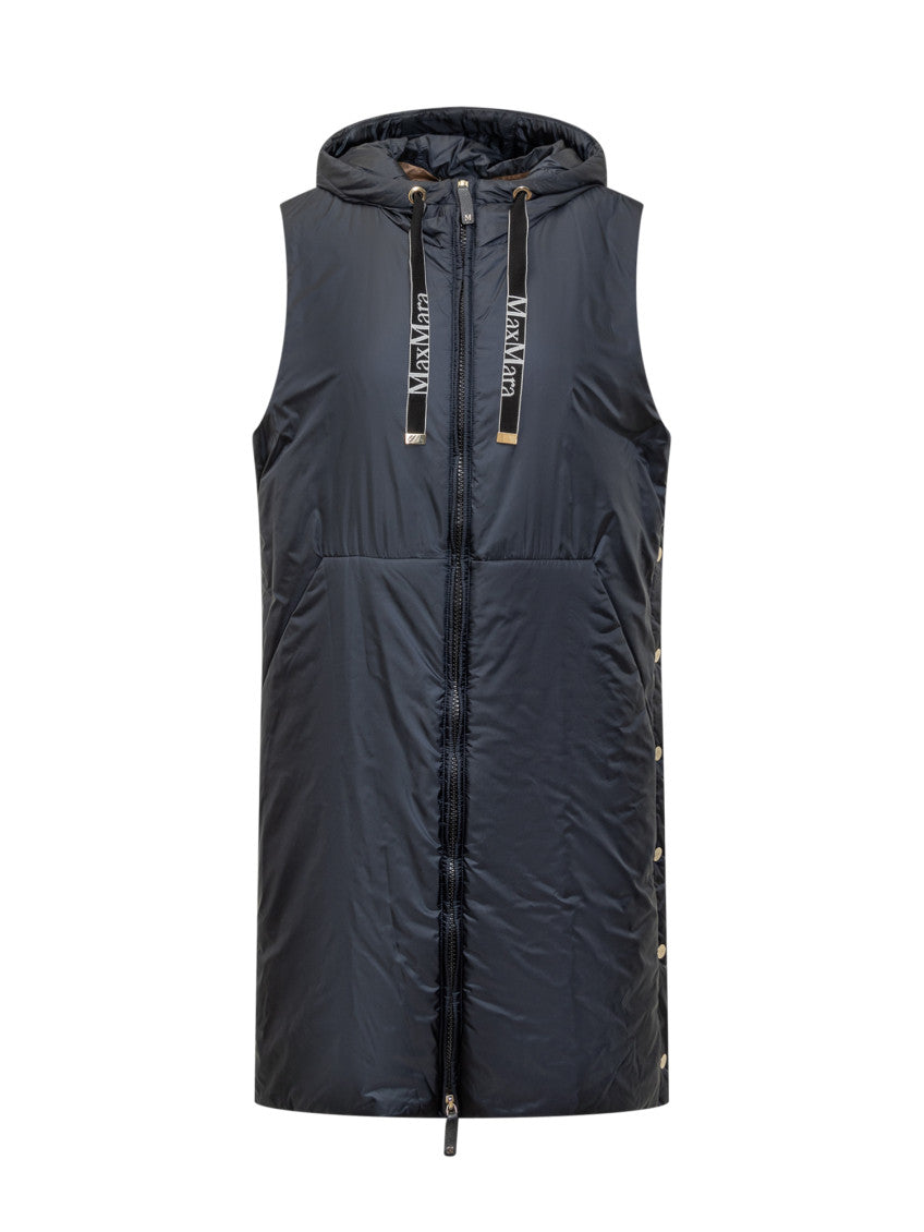 Blue Solid Hood Jacket 1