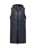 Blue Solid Hood Jacket 1