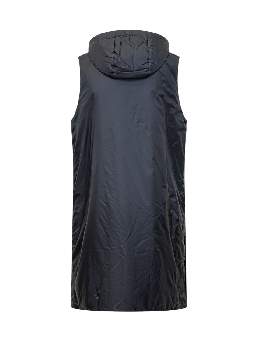 Blue Solid Hood Jacket 2