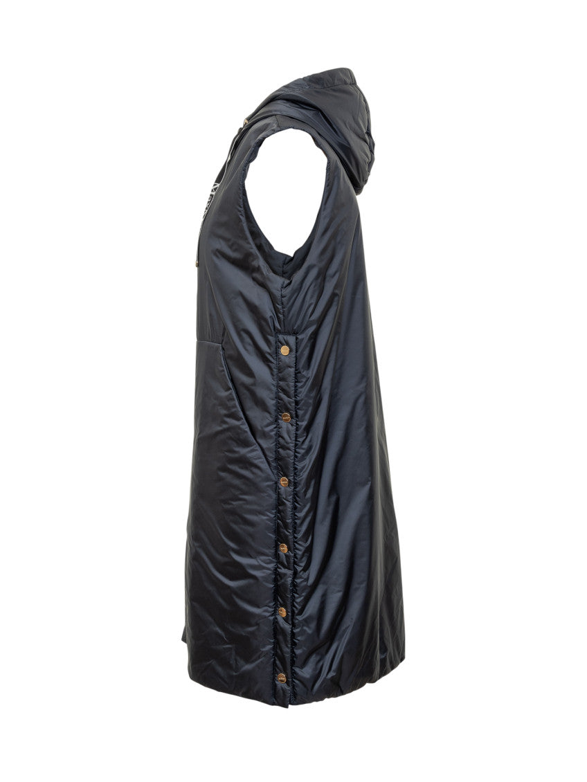 Blue Solid Hood Jacket 3