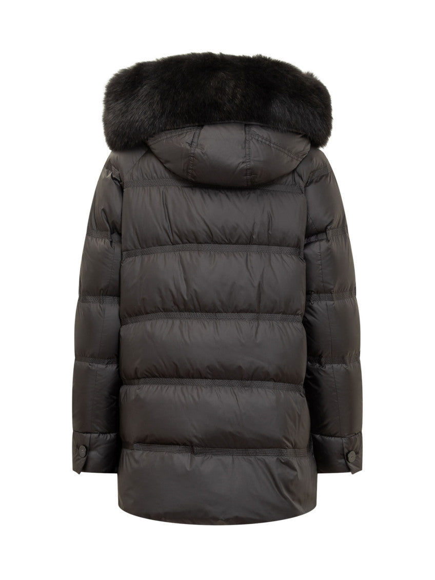 Black Quilted Hood Jackets 2