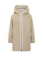 Beige Solid Hood Jacket 1