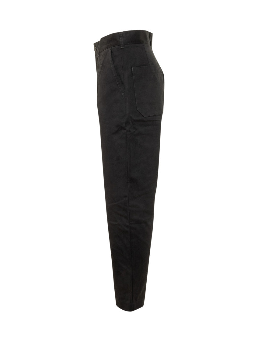 Black Straight Flat Front Pants 2