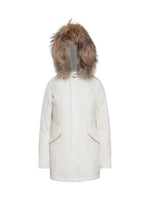 White Solid Hood Jacket 1