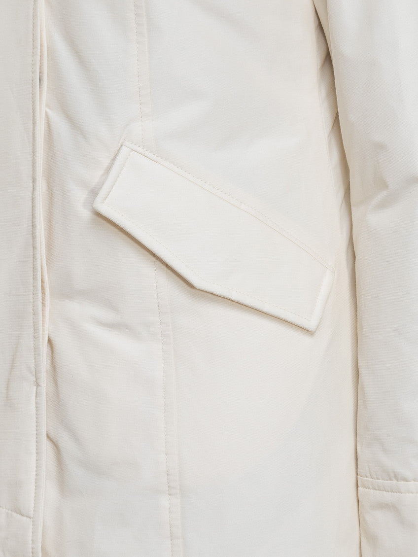 White Solid Hood Jacket 4