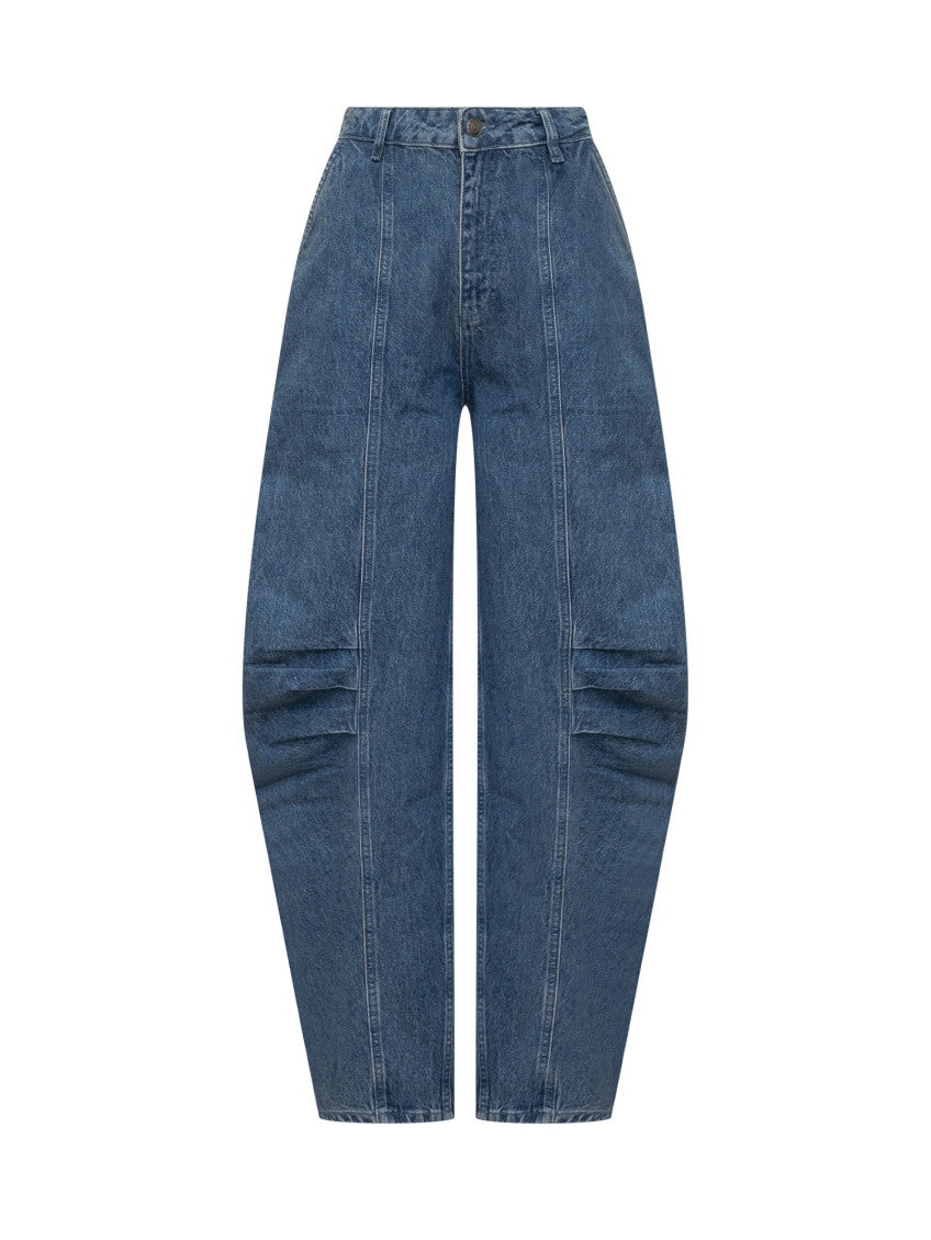 Blue Relaxed High Rise Jeans 1