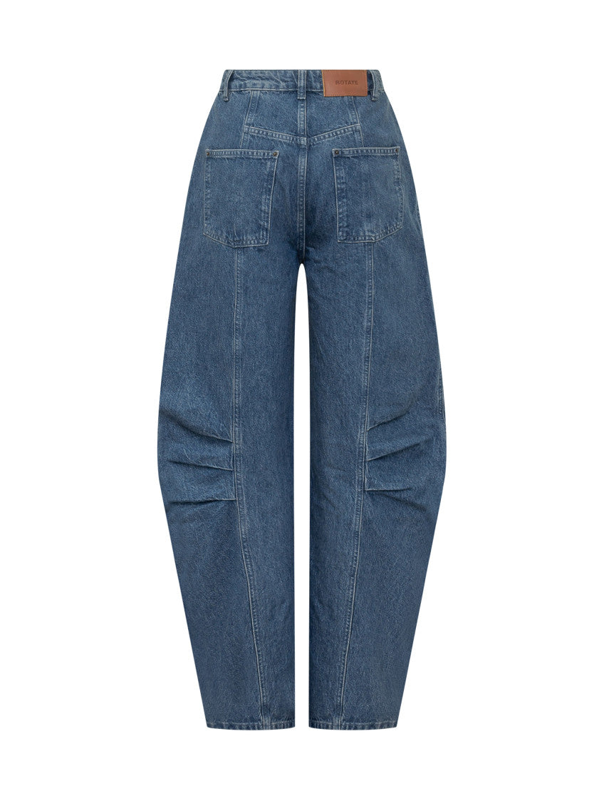 Blue Relaxed High Rise Jeans 2