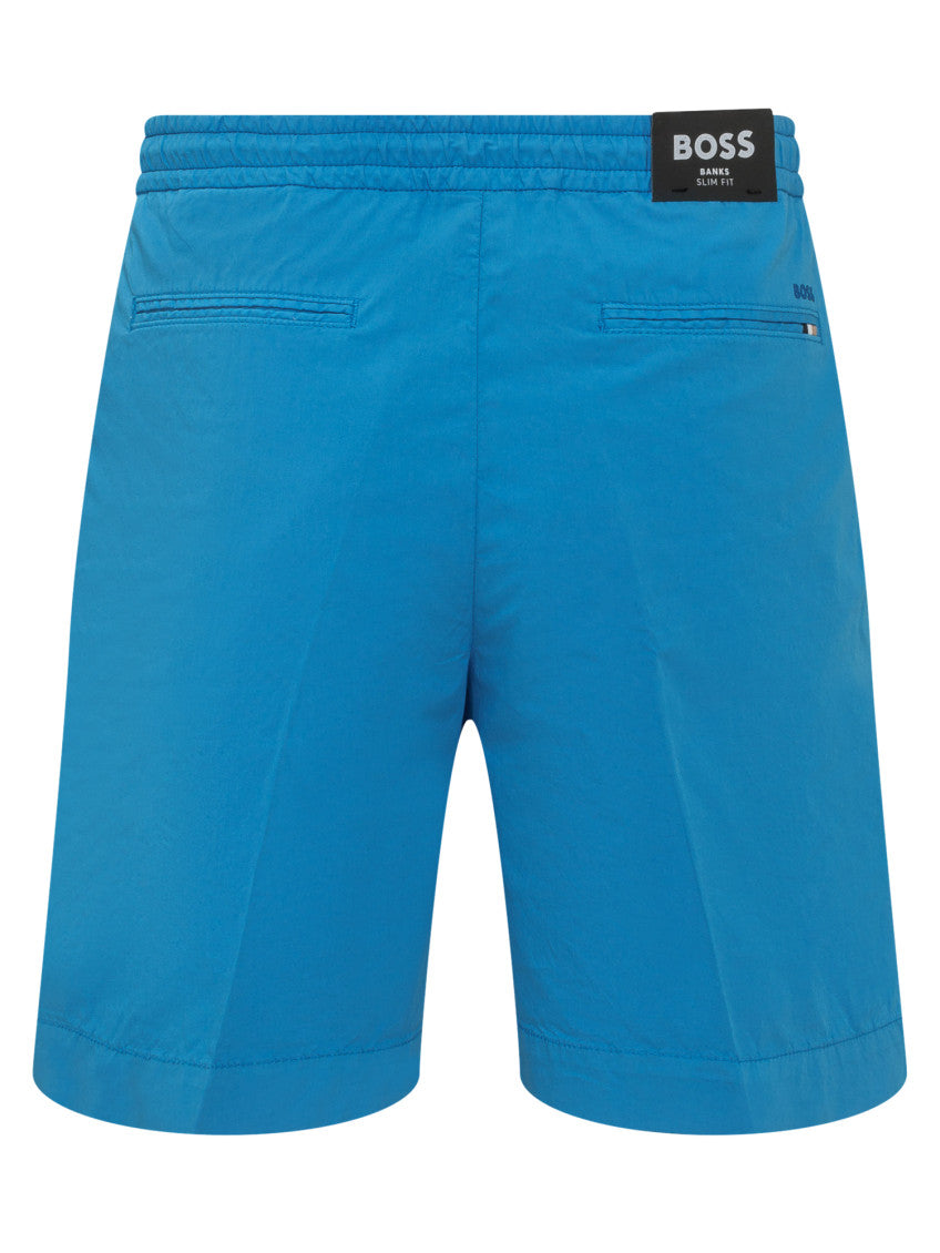 Blue Solid Shorts 3