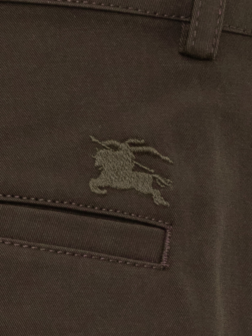 Brown Slim Flat Front Pants 3