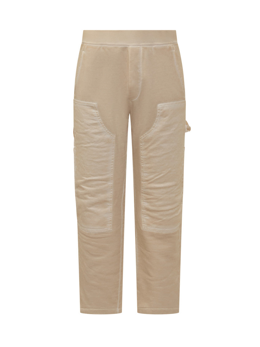 Beige Straight Cargos Pants 1