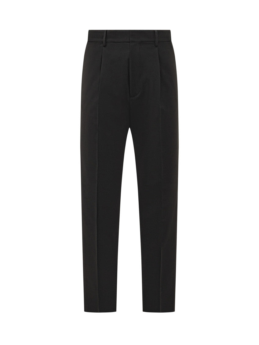 Black Tapered Pleated Pants 1