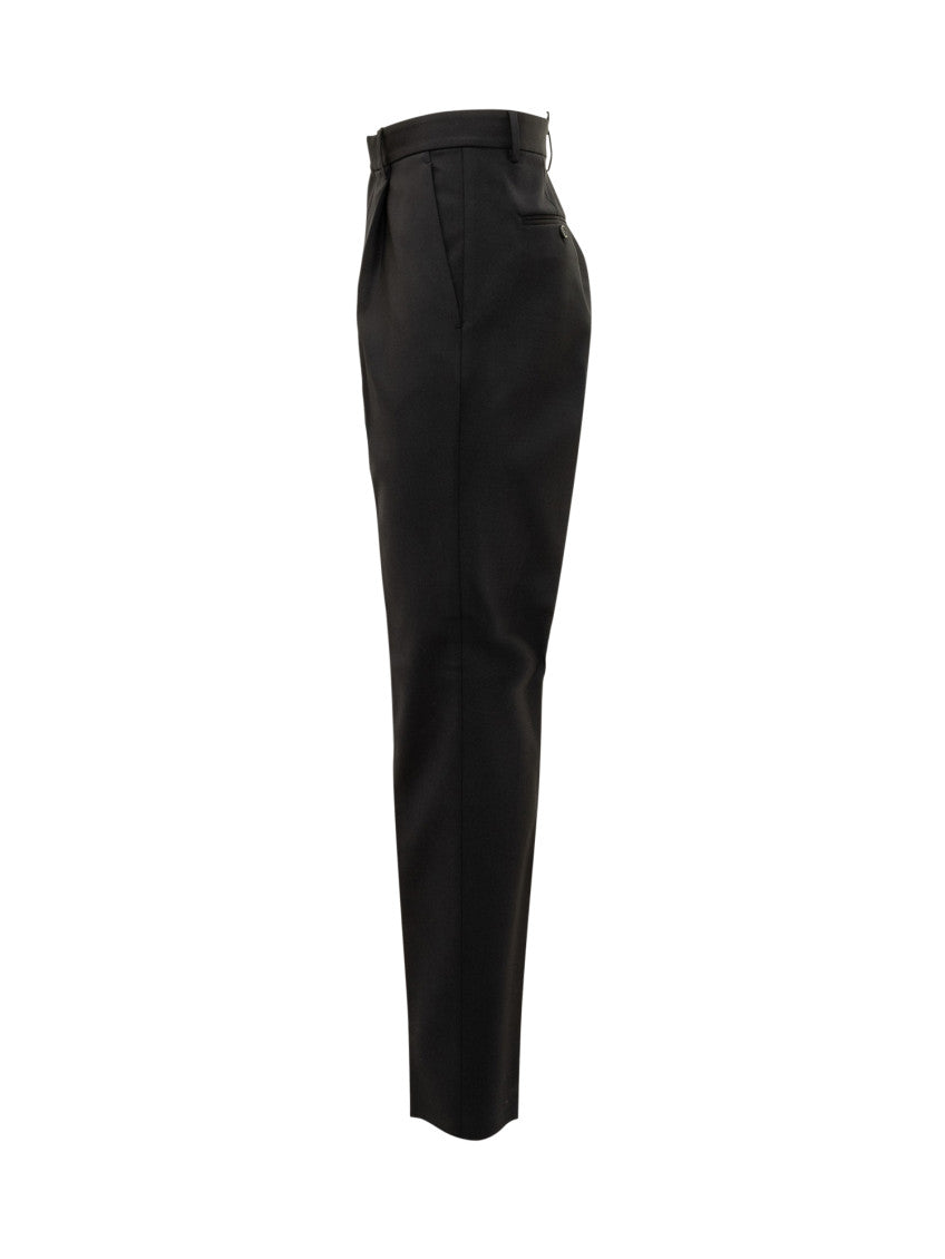 Black Tapered Pleated Pants 2