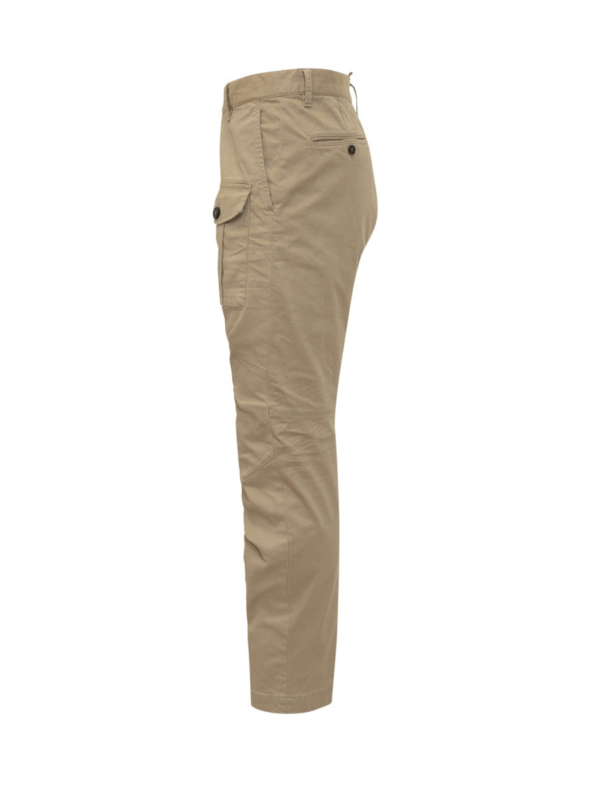 Beige Slim Cargo Pants 2