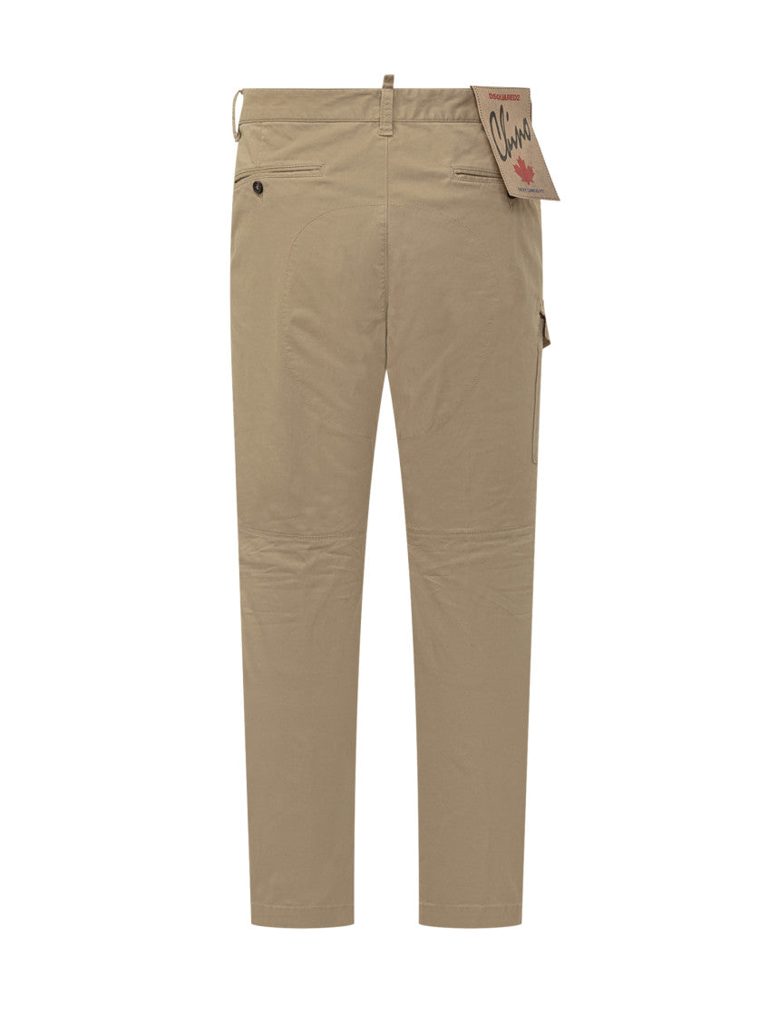 Beige Slim Cargo Pants 3