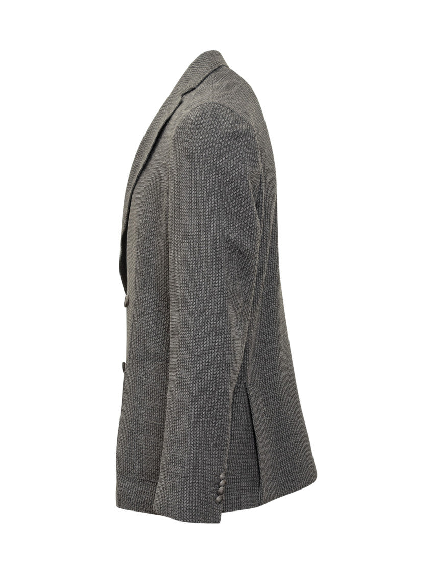 Dark Grey Textured Blazer 2