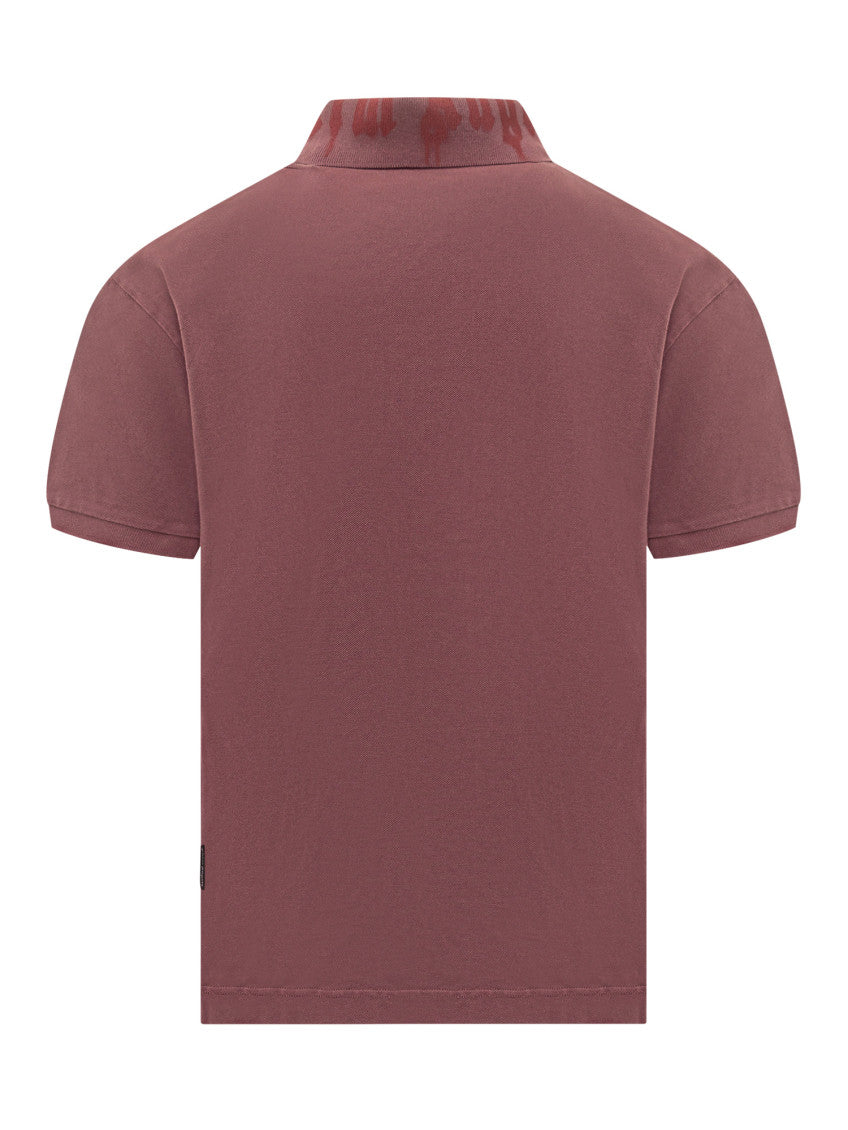 Red Solid Shirt Collar Polo 2