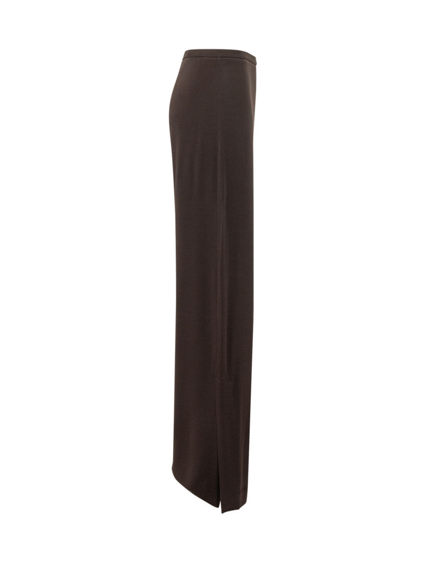 Brown Relaxed Flat Front Pants 3