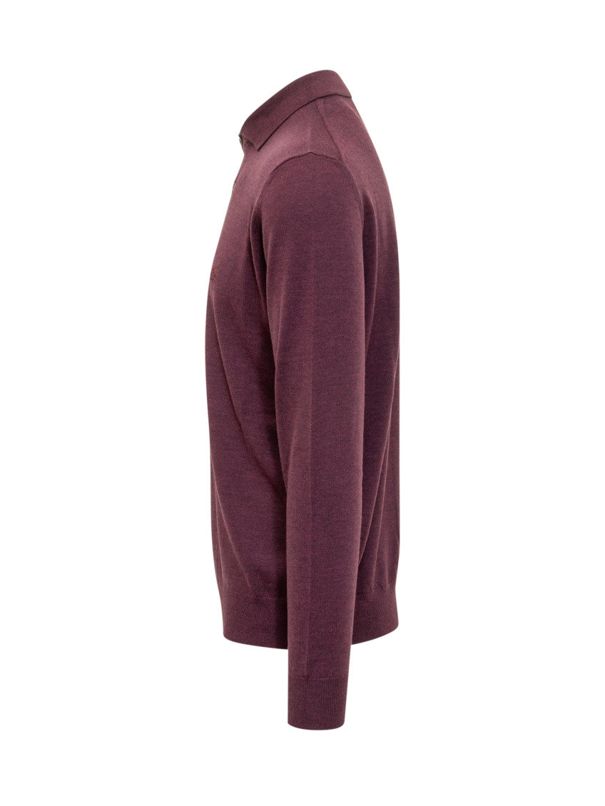 Purple Solid Shirt Collar Polo 3