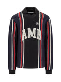 Blue Stripes Shirt Collar Polo 1