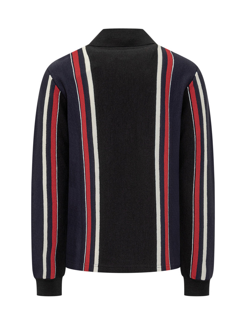 Blue Stripes Shirt Collar Polo 2