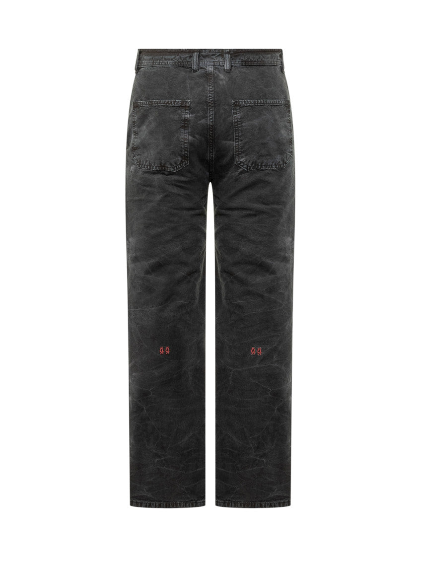 Black Straight Flat Front Pants 2