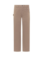 Brown Loose Flat Front Pants 1