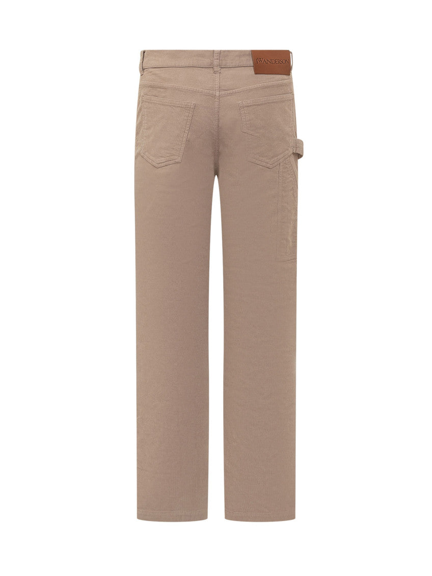 Brown Loose Flat Front Pants 3