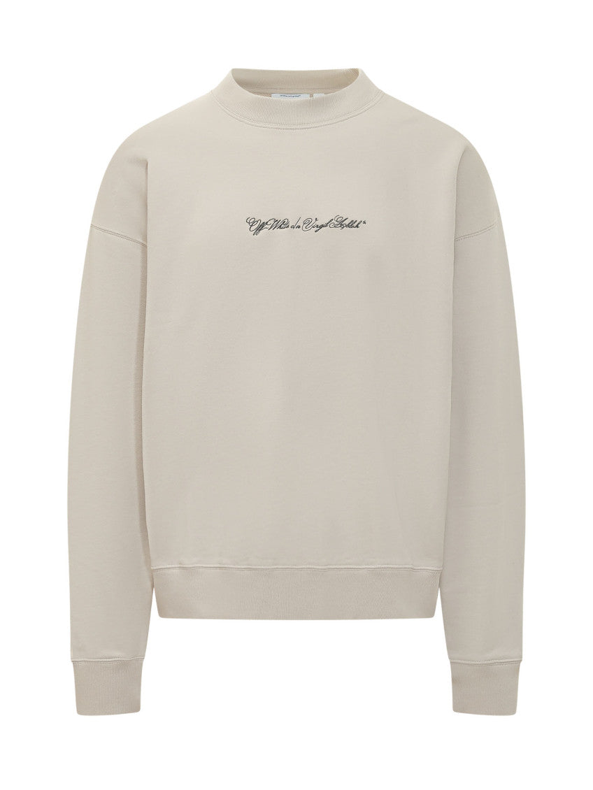 Beige Crew Neck Sweatshirt 1
