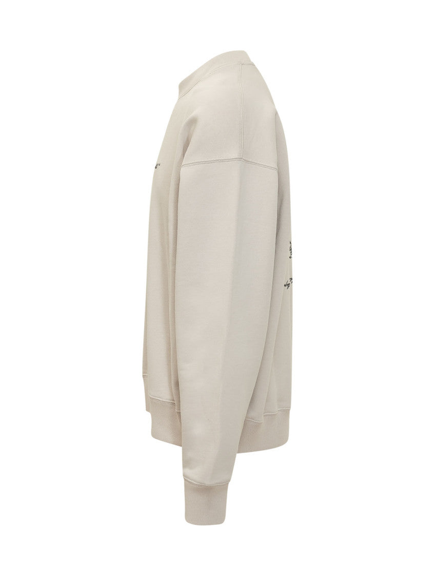 Beige Crew Neck Sweatshirt 2