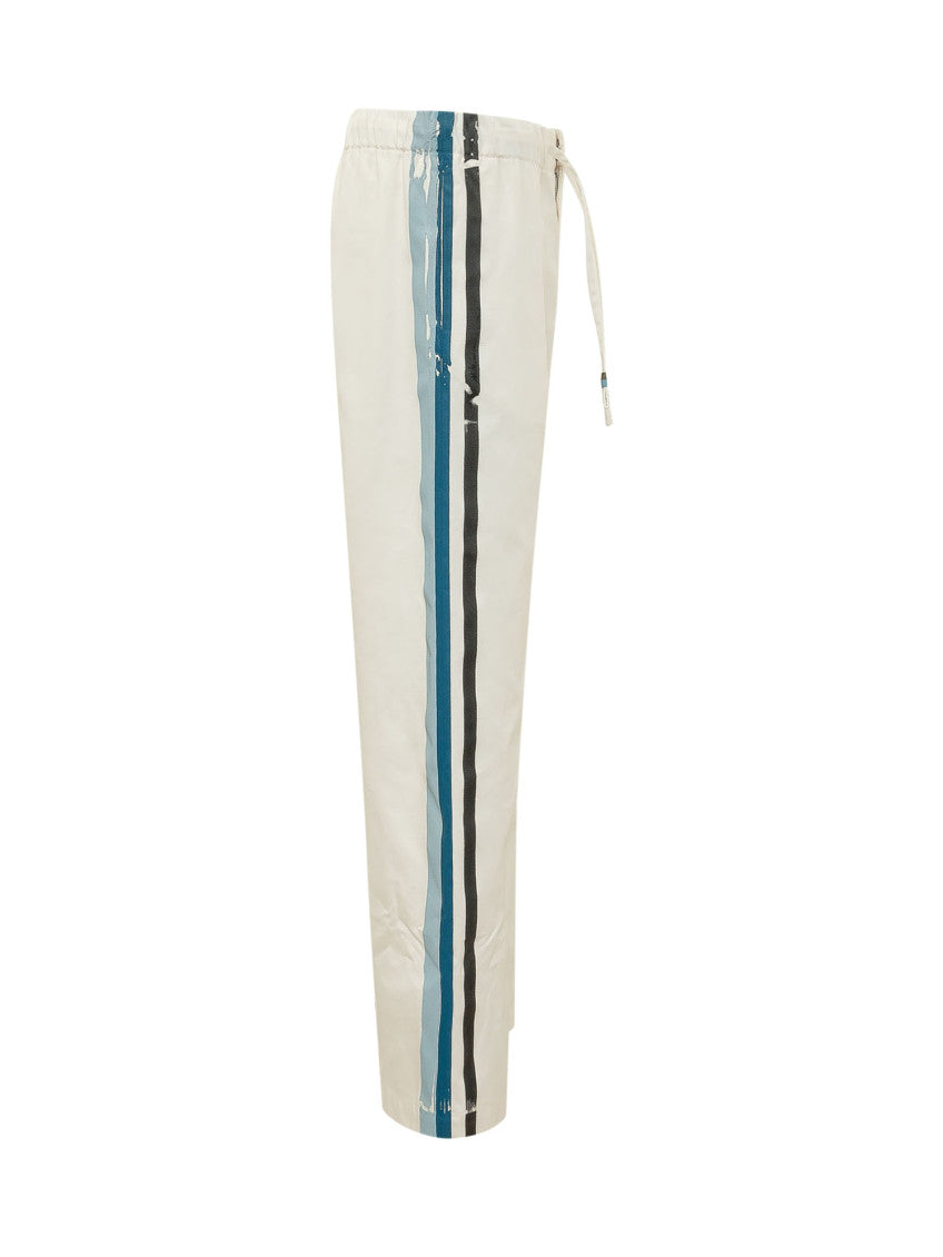 White Relaxed Drawstring Pants 3