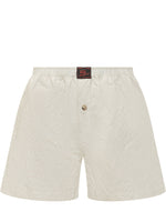 White Textured Shorts 1