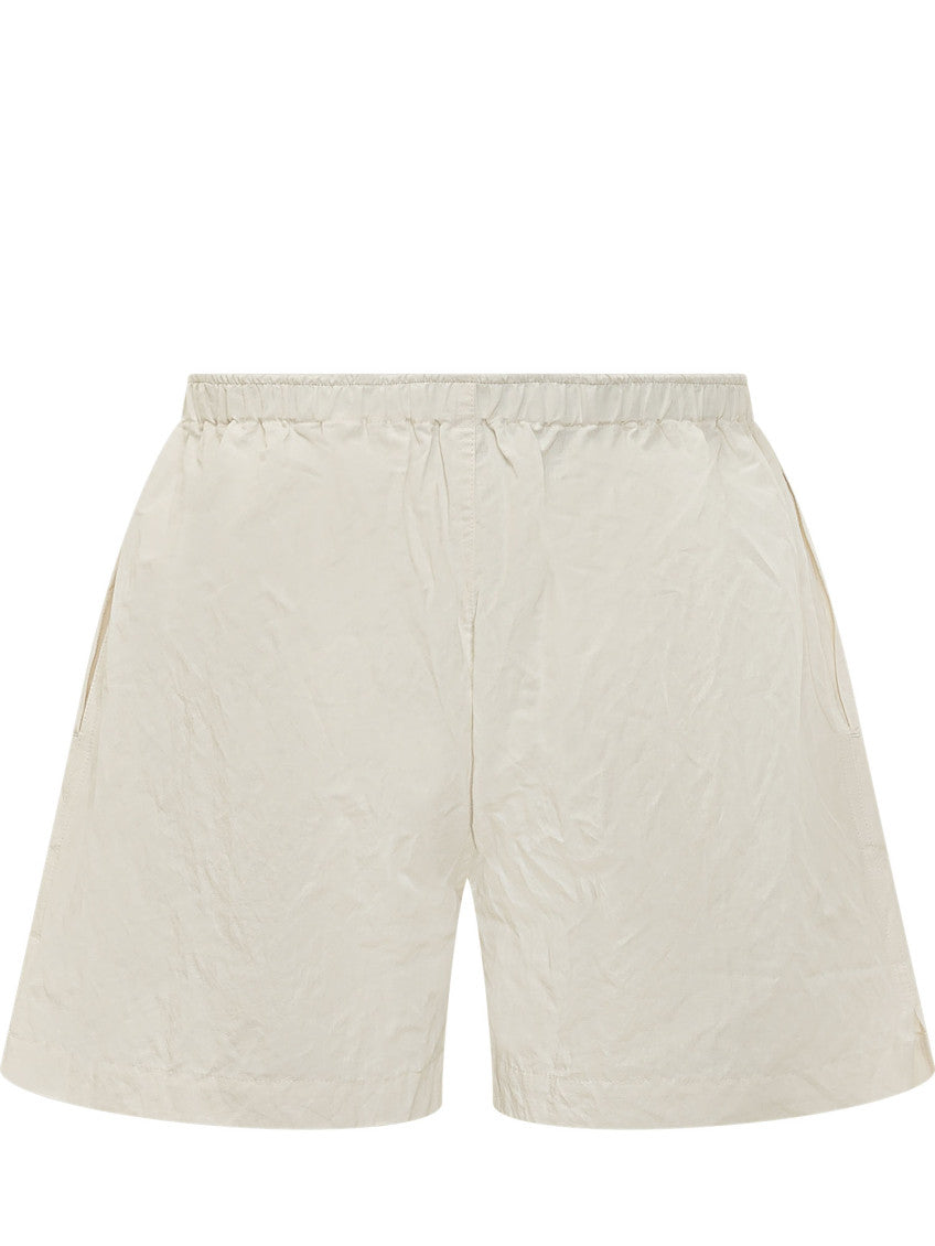 White Textured Shorts 2