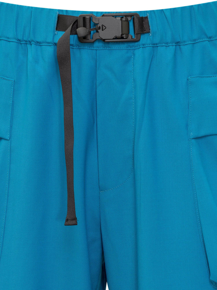 Blue Relaxed Cargos Pants 3