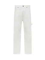 White Straight Flat Front Pants 1