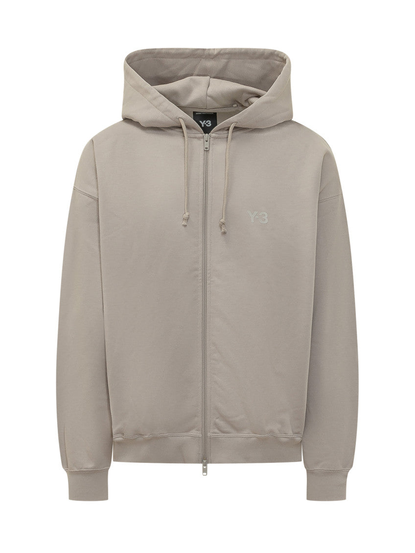Beige Solid Hood Sweatshirt 1