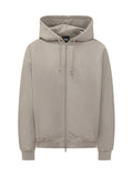 Beige Solid Hood Sweatshirt 1