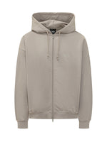 Beige Solid Hood Sweatshirt 1