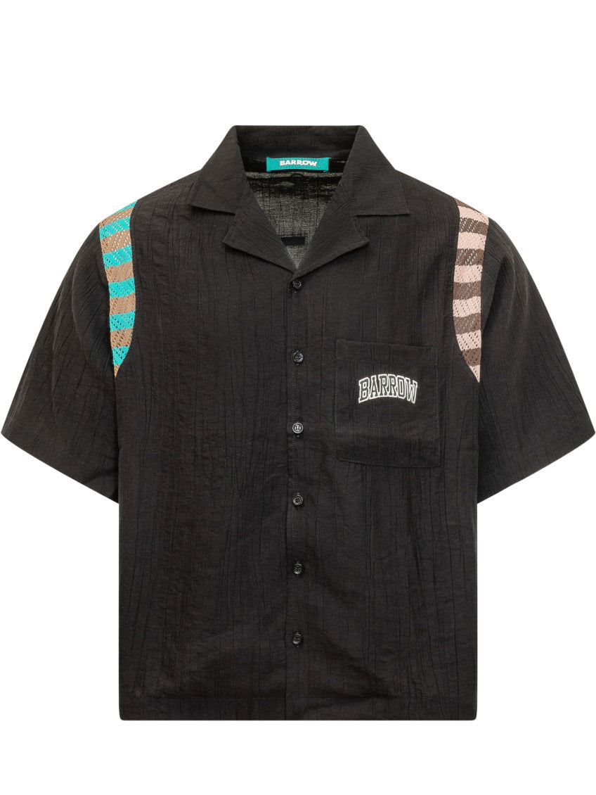 Black Regular Textured Shirt 1