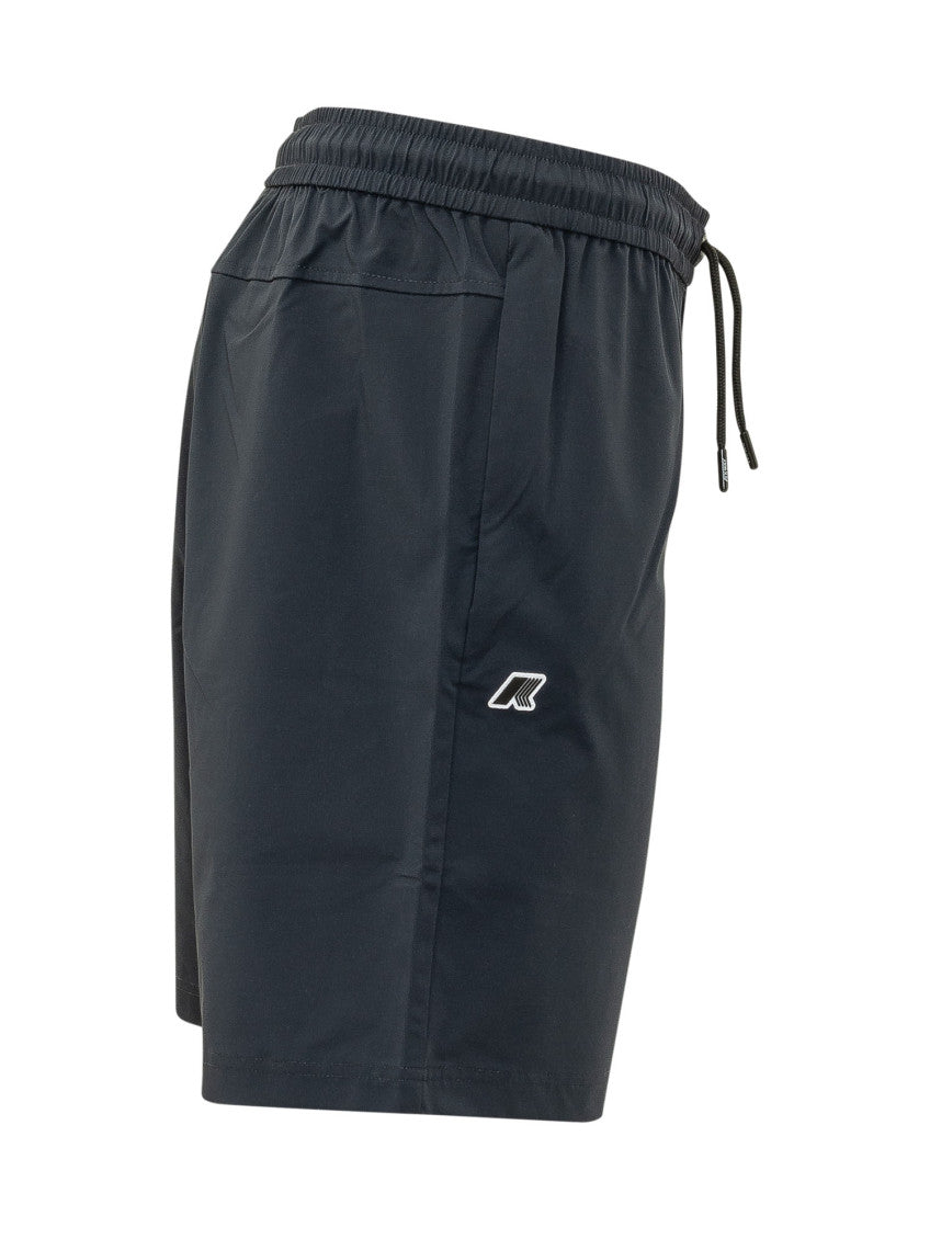 Blue Solid Shorts 3