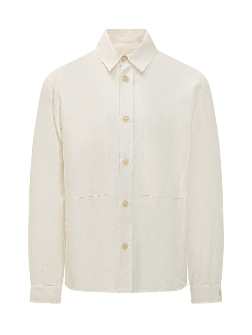 White Regular Solid Shirt 1