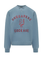 Blue Graphic Crew Neck Sweatshirt 1