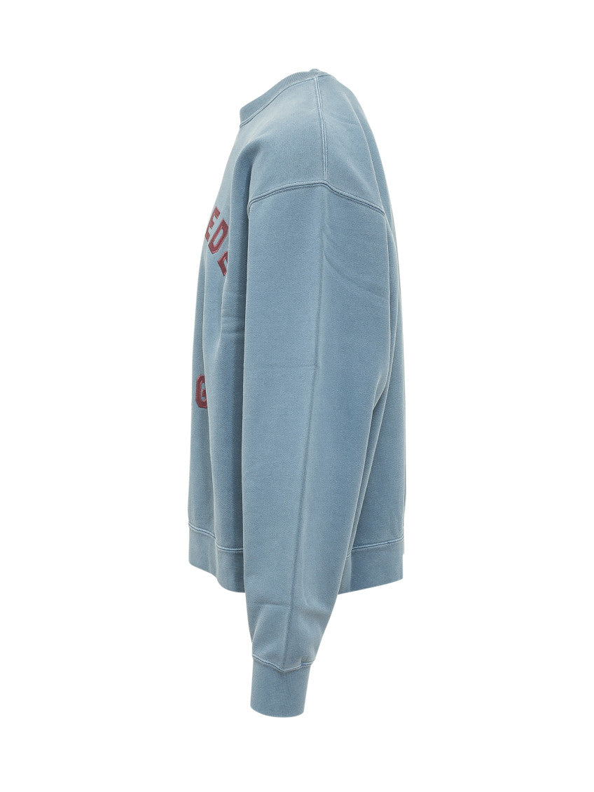 Blue Graphic Crew Neck Sweatshirt 2
