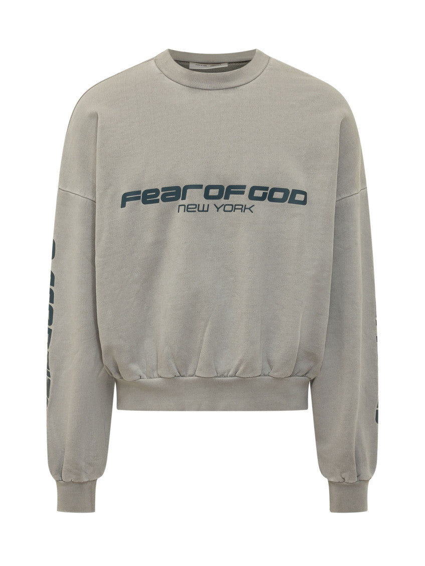 Grey Logo Crew Neck Sweatshirt 1