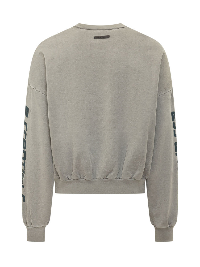 Grey Logo Crew Neck Sweatshirt 3