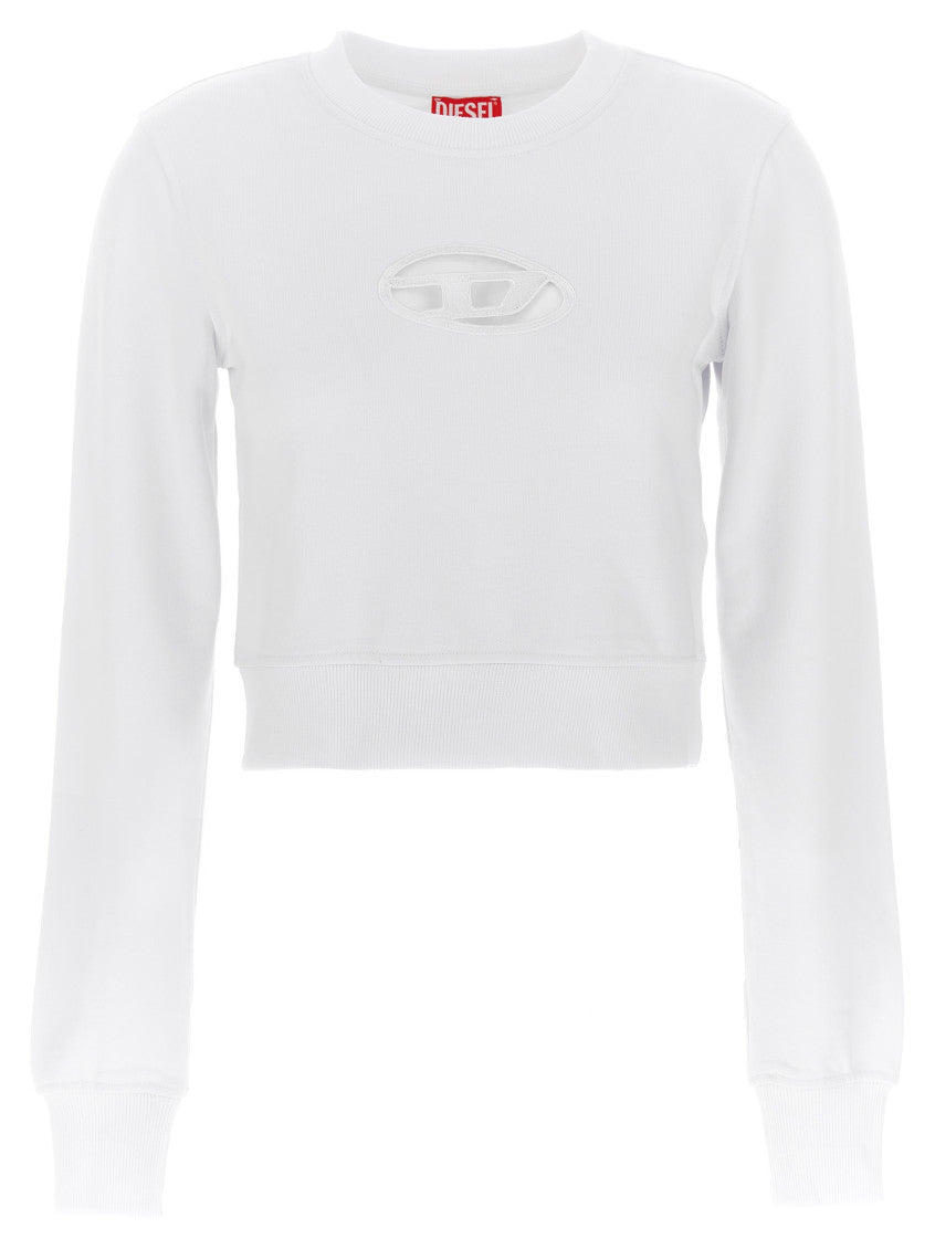 White Cropped Sweatshirt 1