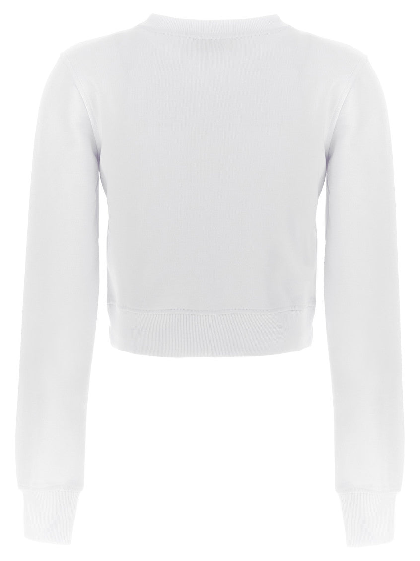 White Cropped Sweatshirt 2