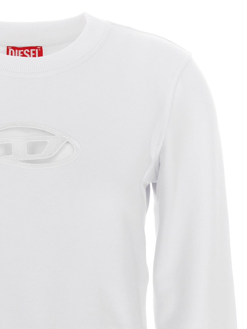 White Cropped Sweatshirt 3