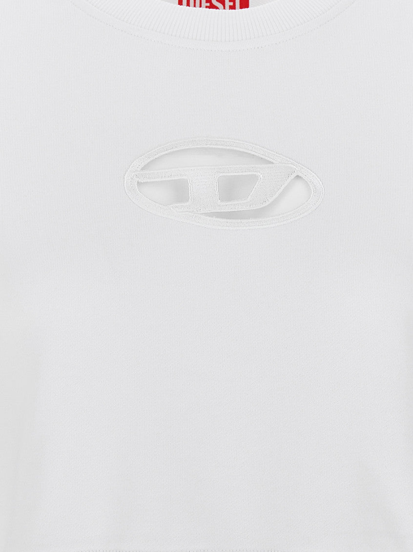White Cropped Sweatshirt 4