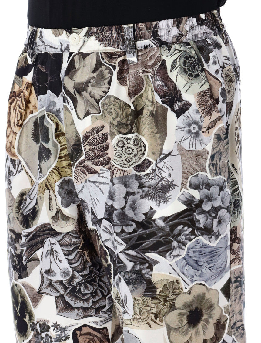 Black Floral Print Bermuda Shorts 3