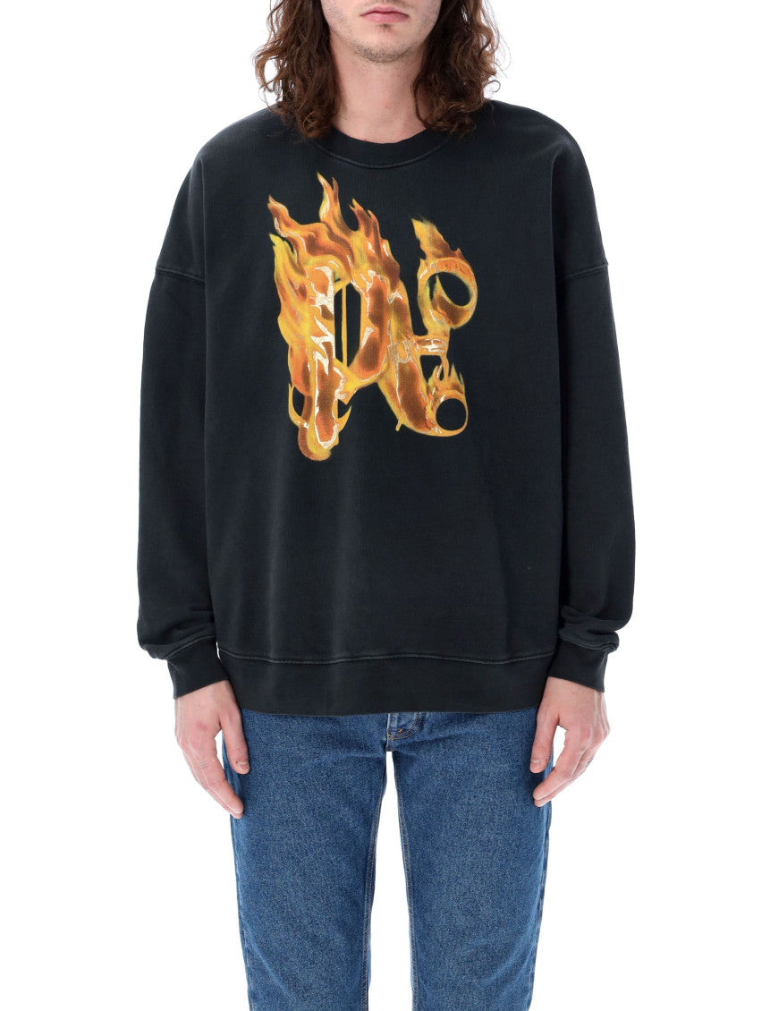 Black Burning Monogram Sweatshirt 1